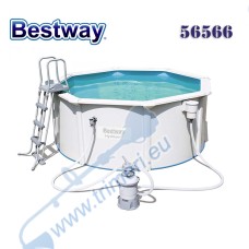 Басейн с твърди стени 300x120см, Bestway 56566 Hydrium, с филтърна помпа, стълба и подложка
