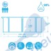 Басейн с твърди стени 300x120см, Bestway 56566 Hydrium, с филтърна помпа, стълба и подложка