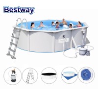 Басейн с твърди стени Bestway 56586 Hydrium, 500x360x120см, с филтър, стълба, подложка, покривало и диспенсър