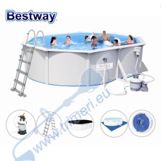 Басейн с твърди стени Bestway 56586 Hydrium, 500x360x120см, с филтър, стълба, подложка, покривало и диспенсър