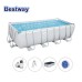 Басейн с мет. конструкция, Bestway 56671 Power Steel, 488x244x122см, с пясъчен филтър, стълба, покривало и диспенсър