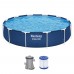 Сглобяем басейн 366x76см, Bestway 56681 Steel Pro - с филтърна помпа