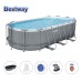 Басейн с мет. конструкция Bestway 56710 Power Steel, 549x274x122см, с филтър, стълба, покривало и диспенсър