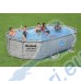 Басейн с мет. конструкция, овал, 488x305x107см, Bestway 56946 Power Steel, сив камък, с филтърна помпа, покривало, стълба и диспенсър