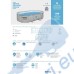 Басейн с мет. конструкция, овал, 488x305x107см, Bestway 56946 Power Steel, сив камък, с филтърна помпа, покривало, стълба и диспенсър
