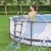 Басейн с мет. конструкция Bestway 56950 Steel Pro Max, 427x107см, с филтър, стълба и покривало