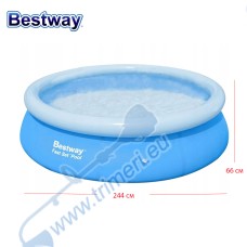 Басейн детски надуваем Bestway 57265 Fast Set Pool, 244x66см, 2300л