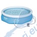 Басейн семеен, с надуваем ринг, 305x76см, Bestway 57270 Fast Set, с филтърна помпа
