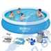 Басейн с надуваем ринг и филтърна помпа, 366x76см, Bestway 57274 Fast Set
