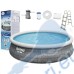 Басейн надуваем ринг, ратан, семеен, 457x107см, Bestway 57372 Fast Set, с филтърна помпа и стълба