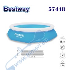 Басейн семеен с надуваем ринг, 244x61см, Bestway 57448 Fast Set