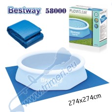 Подложка за басейн с диаметър до 244см, Bestway 58000 Flowclear, 274x274см