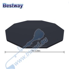 Покривало за басейни с диаметър до 305 см, Bestway 58036