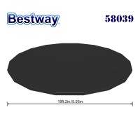 Покривало за басейн с диаметър до 549 см, Bestway 58039 Flowclear, ф555