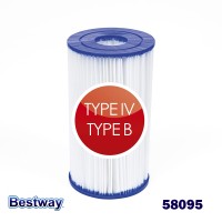 Филтър картушен, тип IV, за филтърна помпа модел 58391, 25.3x14см, Bestway 58095