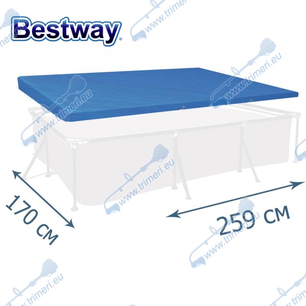 Покривало за правоъгълен басейн Bestway 58105, 259x170см