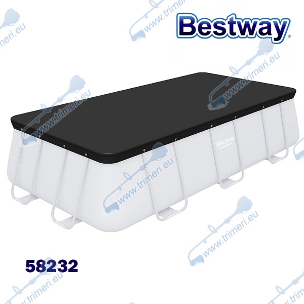 Покривало за правоъгълни басейни до 404 см, Bestway 58232 Pool Cover, 396x165см