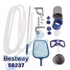 Комплект за почистване на басейн Bestway 58237 FlowClear Deluxe, с подочистачка, скимер, мрежа