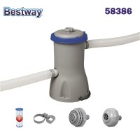 Филтърна помпа / филтрираща система за басейни, Bestway 58386 Flowclear, 32W, 3028 л/ч.