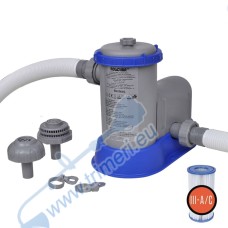 Филтърна помпа / филтрираща система за басейни, Bestway 58389 Flowclear, 86W, 5678 л/час