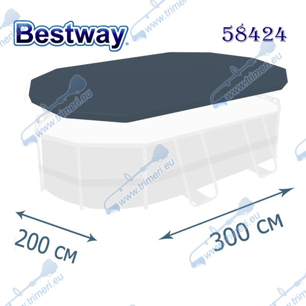 Покривало за овални басейни до 305 см, 300x200см, Bestway 58424