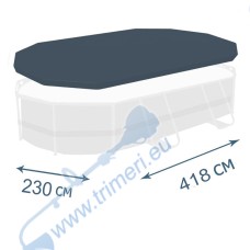 Покривало за овален басейн с диаметър до 427 см, Bestway 58425 Flowclear, 418x230см