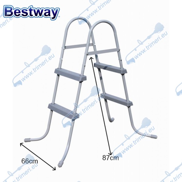Стълба за басейни с височина 76 и 84 см, Bestway 58430 Flowclear, 87х66см