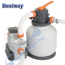 Филтърна помпа, пясъчна, за басейни, Bestway 58497 Flowclear, 230W, 5678 л./ч.