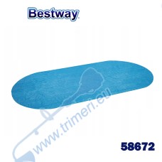Покривало соларно за овални басейни до 427 см, Bestway 58672 Flowclear, 394x210см