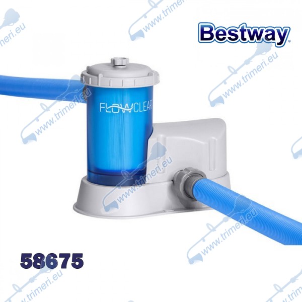 Филтърна прозрачна помпа, Bestway 58675 Flowclear, 5678 л/час, 86W