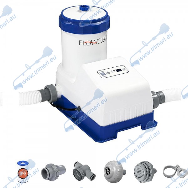 Филтърна помпа за басейн, Bestway 58680 Smart Touch, 125W, 7570 л/ч., s Wi-Fi управление