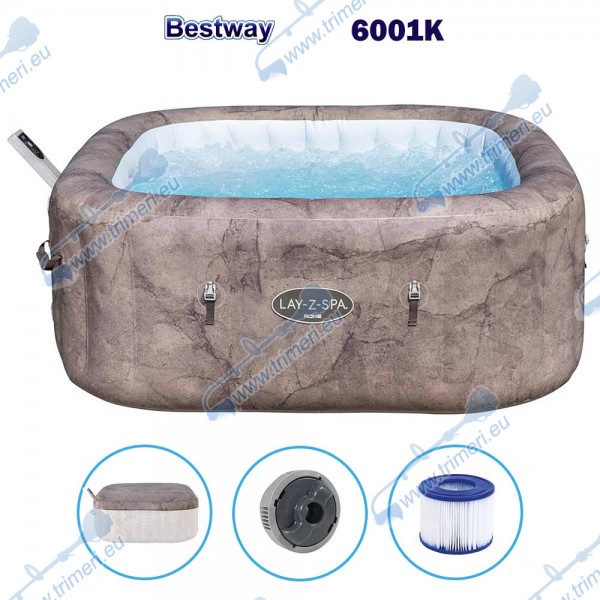 Надуваемо джакузи Bestway 6001K Lay-Z-Spa Rome Smart AirJet 6, 180x71 см