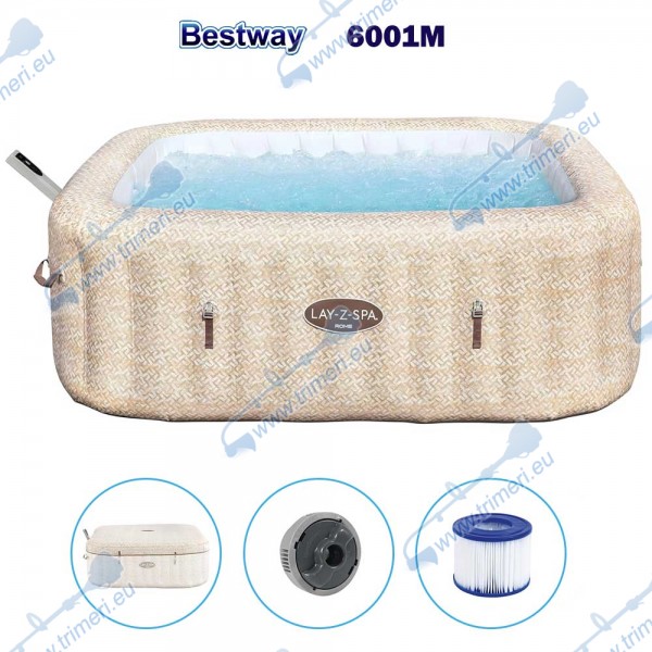 Надуваемо джакузи Bestway 6001M Lay-Z-Spa Rome Smart AirJet 7, 201x71 см