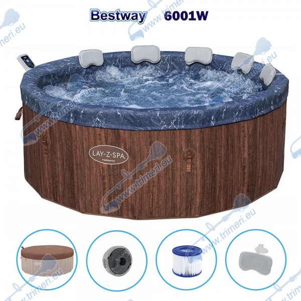 Надуваемо джакузи Bestway 6001W Toronto Smart AirJet 7, 190x70 см