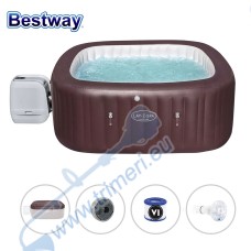 Джакузи надуваемо Bestway 60033 Maldives Hydrojet, 201х201х80см, с вградена филтърна система и нагревател