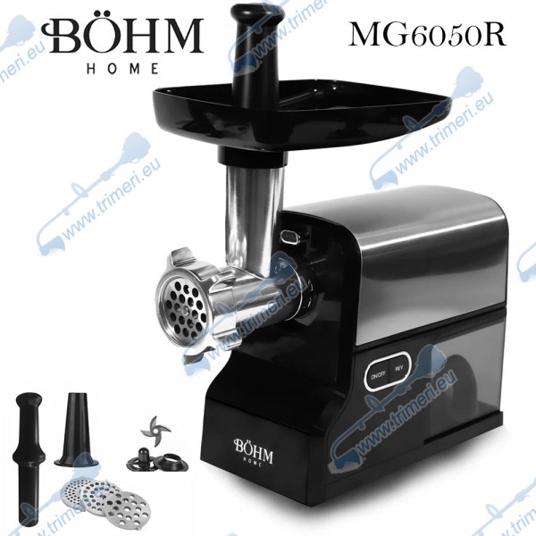 Месомелачка електрическа 500-1600W, с нож и решетки 3 мм, 5 мм, 7 мм, BOHM MG6050R