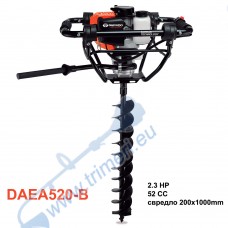 Моторен свредел 52 cc, 2.3 к.с., DAEWOO DAEA520-B, със спирачка, свредло 200x1000 мм