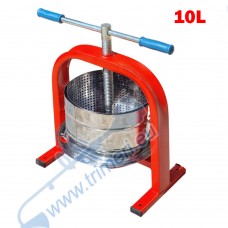Преса за грозде, Dionis Inox, ръчна, 10 л обем на контейнер, двойна вана