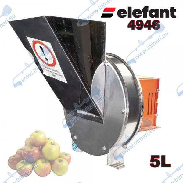 Мелачка електрическа за плодове и зеленчуци 1800W, 5 л, INOX, 400 кг/час, Elefant 4946