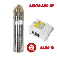 Сондажна потопяема помпа с контролно табло Elefant 4SKM-150 EP, 1100W, 83 м напор, 41 л/мин., 1"