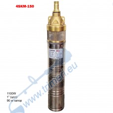 Сондажна турбинна помпа за кладенец, 1100W, 1", 90 м напор, Elefant 4SKM-150