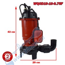Дренажна помпа с мелница за мръсна вода, поплавък, 750W, 180л/мин. Elefant WQCD10-10-0.75F
