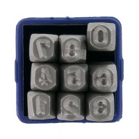 Комплект цифри за ръчно набиване 9 бр., 4 мм, Fervi P012/N04