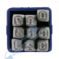 Комплект цифри за ръчно набиване 9 бр., 4 мм, Fervi P012/N04