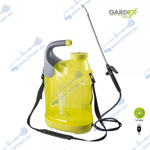 Акумулаторна пръскачка 7л, Li-ion, 2500Ah, LUXE7 Gardex 405700, удължител