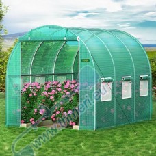 Тунелна оранжерия HERLY 3x2x2 м, 6 кв.м, с 6 прозореца, 1 вратa и UV защита
