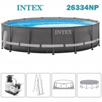 Басейн с конструкция, 610x122см, INTEX 26334NP Ultra XTR, с филтърна помпа, стълба, подложка и покривало