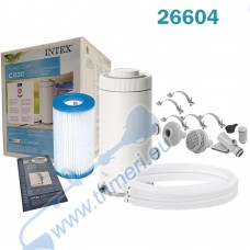 Филтърна помпа за басейни, с картушен филтър, INTEX 26604 Krystal Clear, 45W, 2006 л/ч