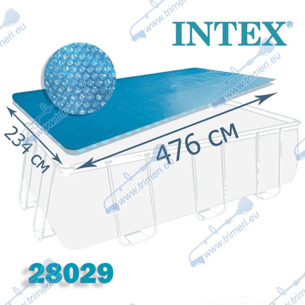 Соларно покривало за правоъгълни басейни, 488x244см, INTEX 28029-1 (29029)