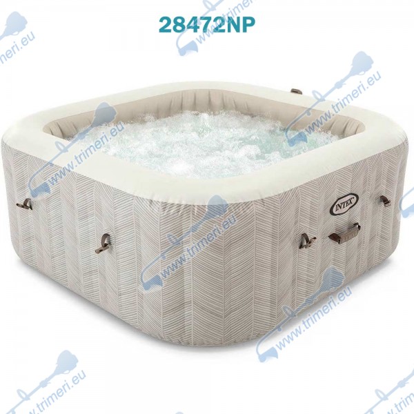 Надуваемо джакузи INTEX 28472NP PureSpa Chevron Bubble Deluxe, 196x71 см, до 6 човека